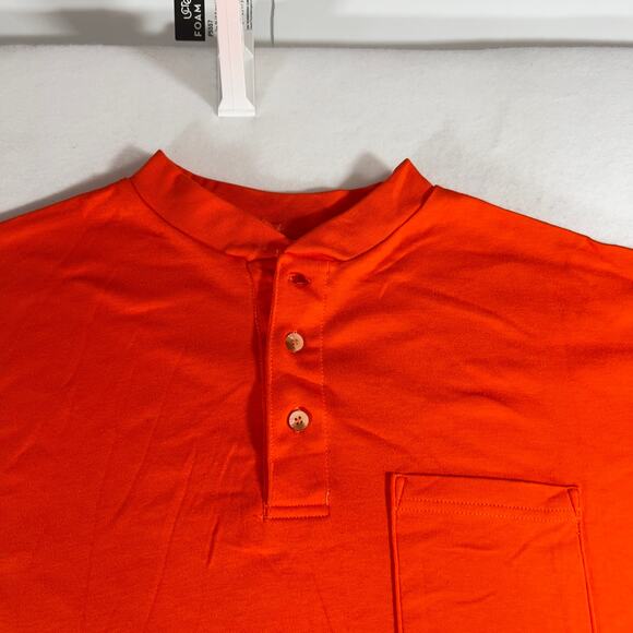 Catskill Moutain Clothiers Safety Orange Henley Shirt Men's XL Arc Rating 11 Cal - Picture 5 of 10
